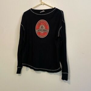 J.America long sleeve thermal like 100% cotton camp wilderness shirt large